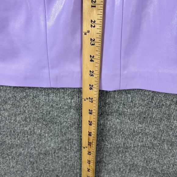 Alice Olivia Dress 6 Nelle Purple Vegan Faux Leather Mini Bodycon Party Sexy - Picture 15 of 15